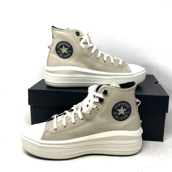 Converse Chuck Taylor Move Platform Shoes Casual Leather High For Women A07942C - Picture 2 of 10